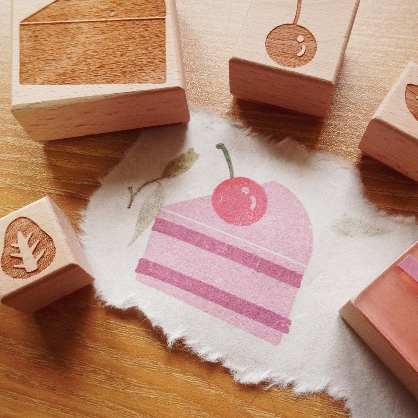 Cake Wooden Stamp Set