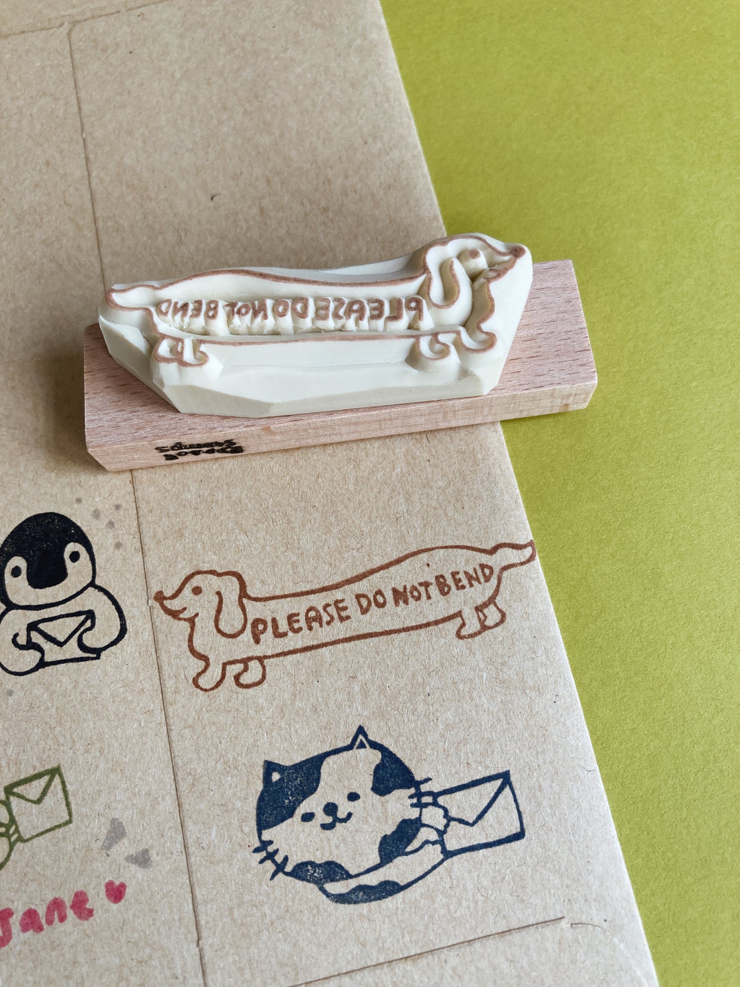 Dachshund Mail Rubber Stamp