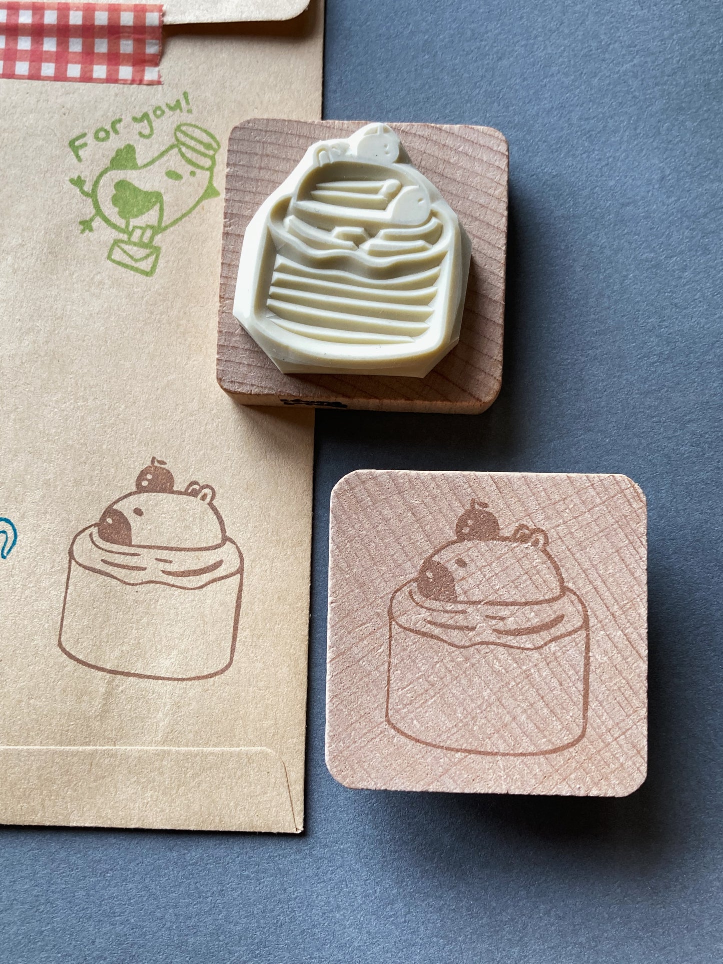 Capybara Onsen Rubber Stamp