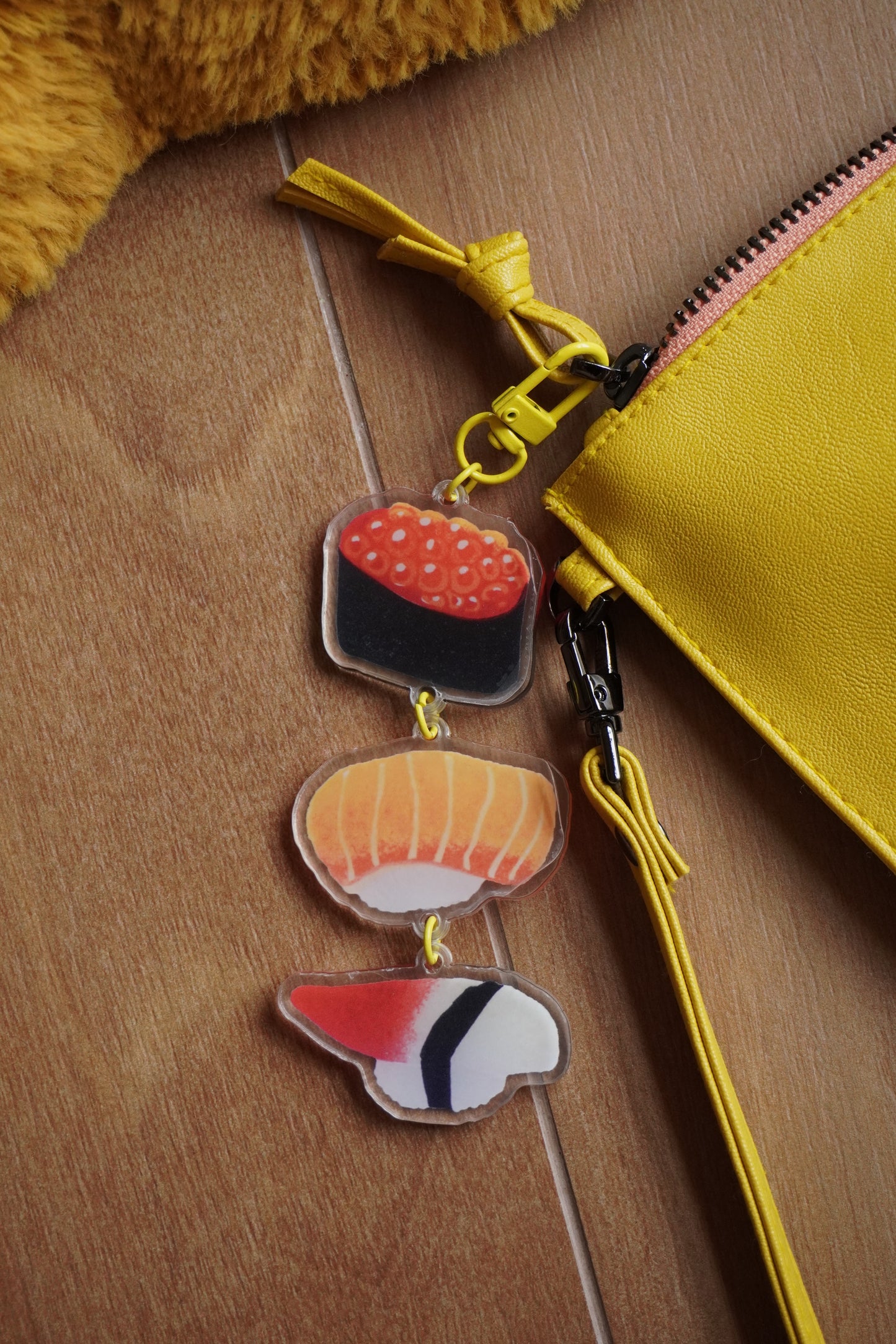 Ikura Salmon Sushi Snuggle Keyring