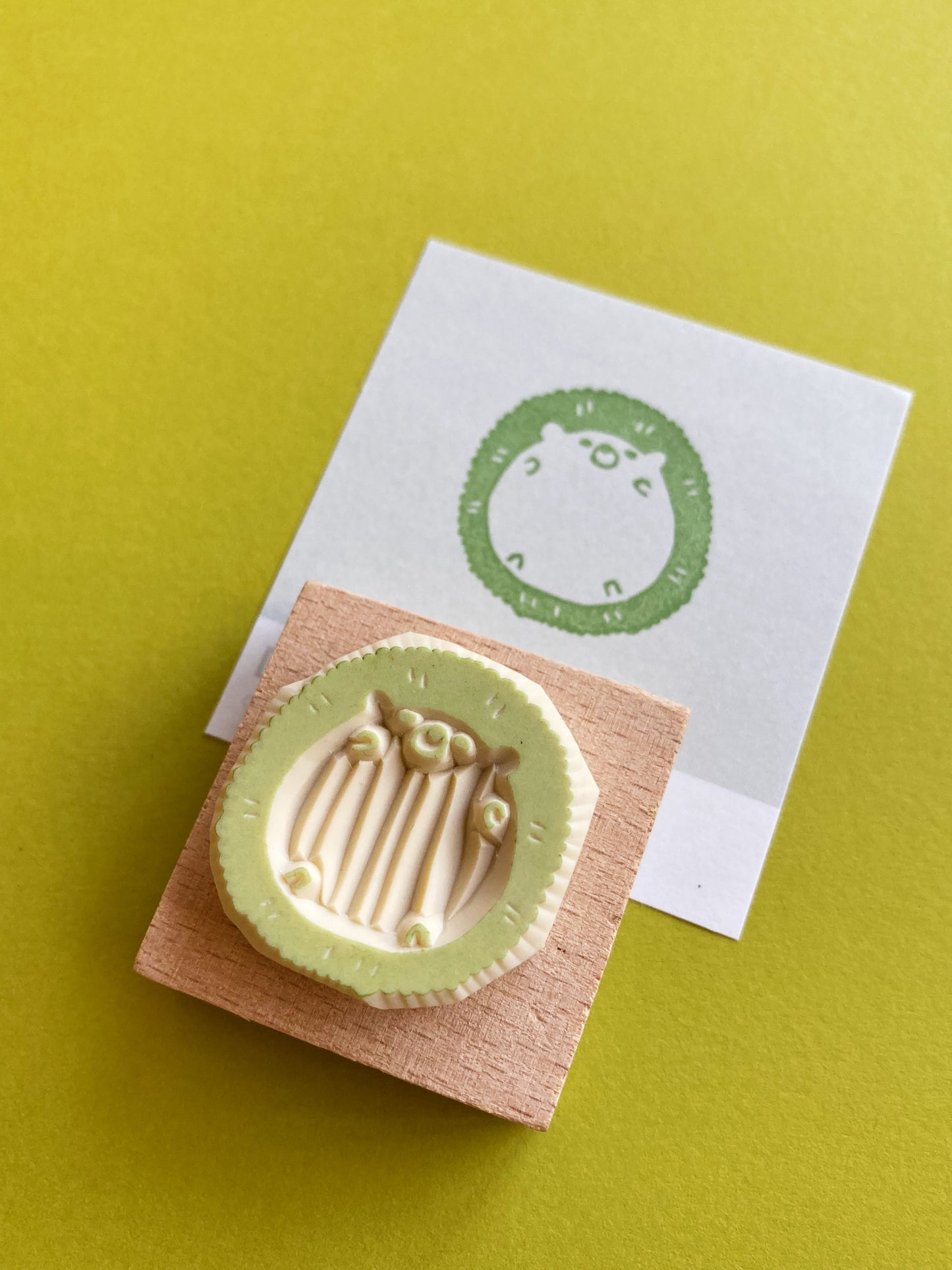 Belly Hedgehog Rubber Stamp