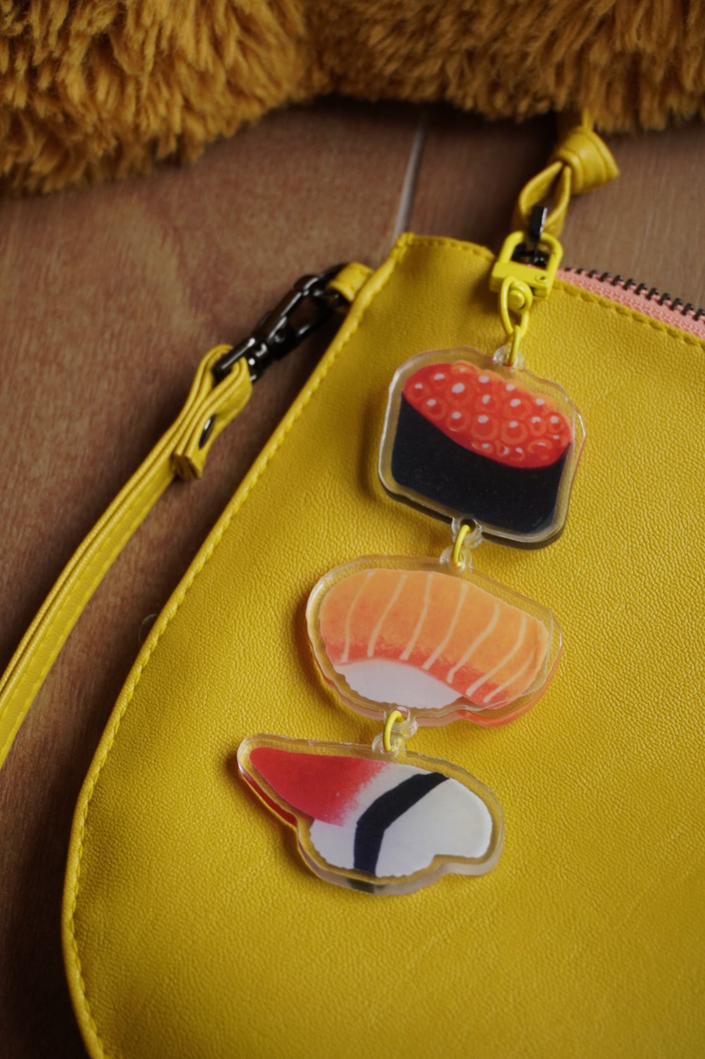 Ikura Salmon Sushi Snuggle Keyring