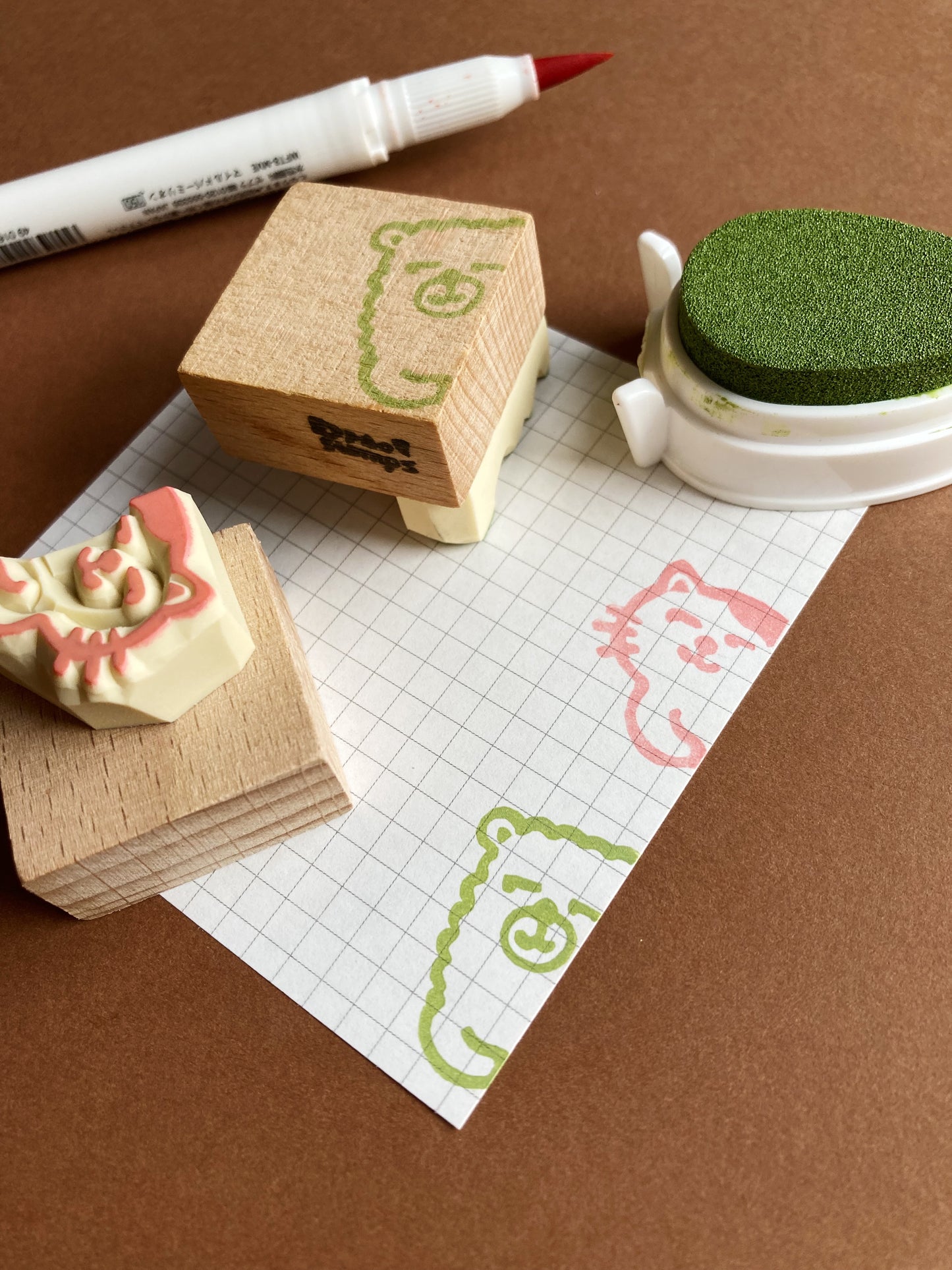 Sneaky Cat Rubber Stamp