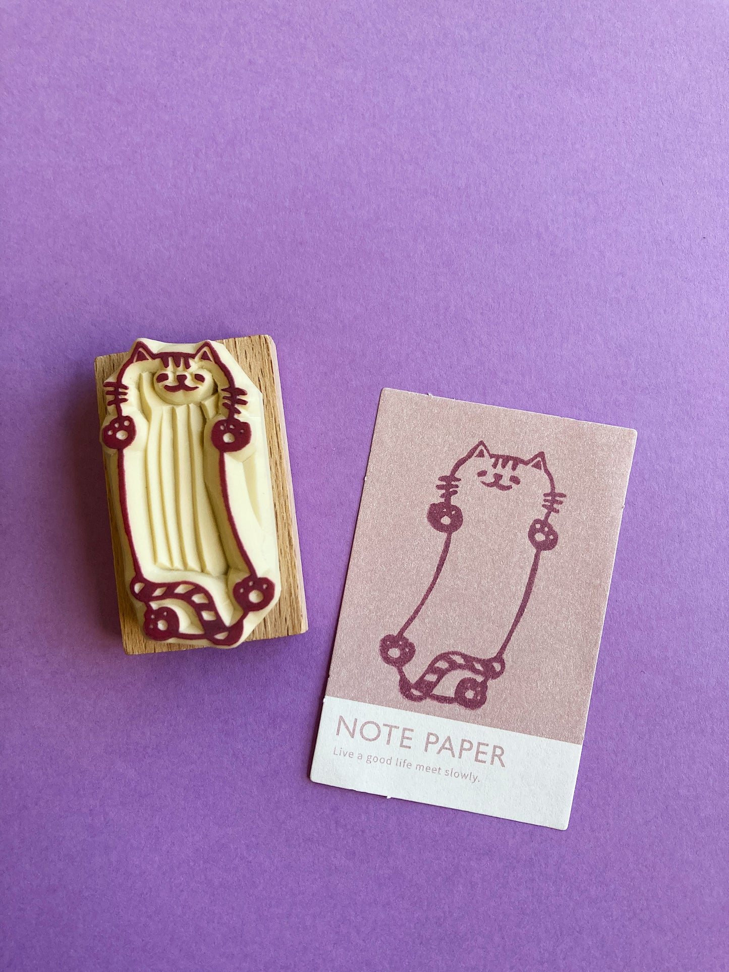 Chill Kitten Rubber Stamp