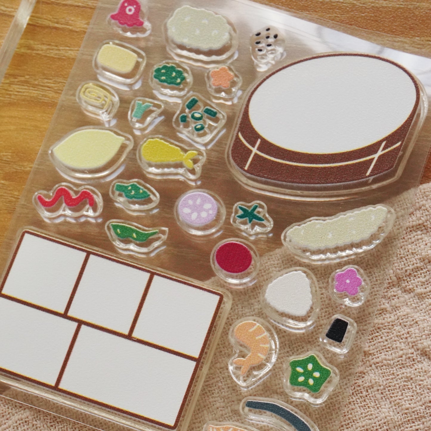 DIY Bento Acrylic Stamp Set