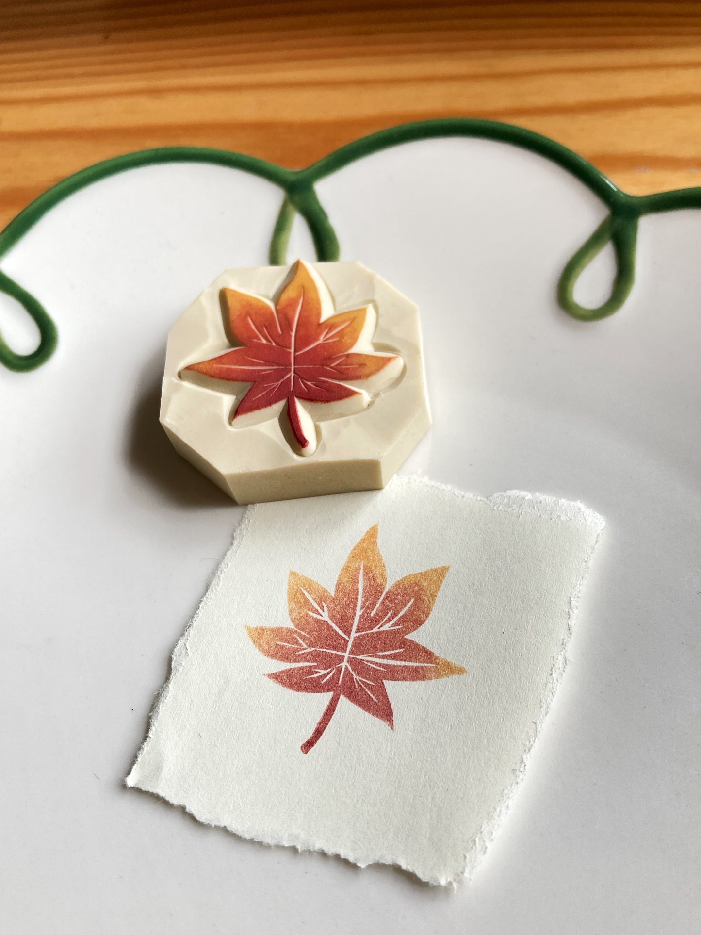 Maple Leaf Rubber Stamp