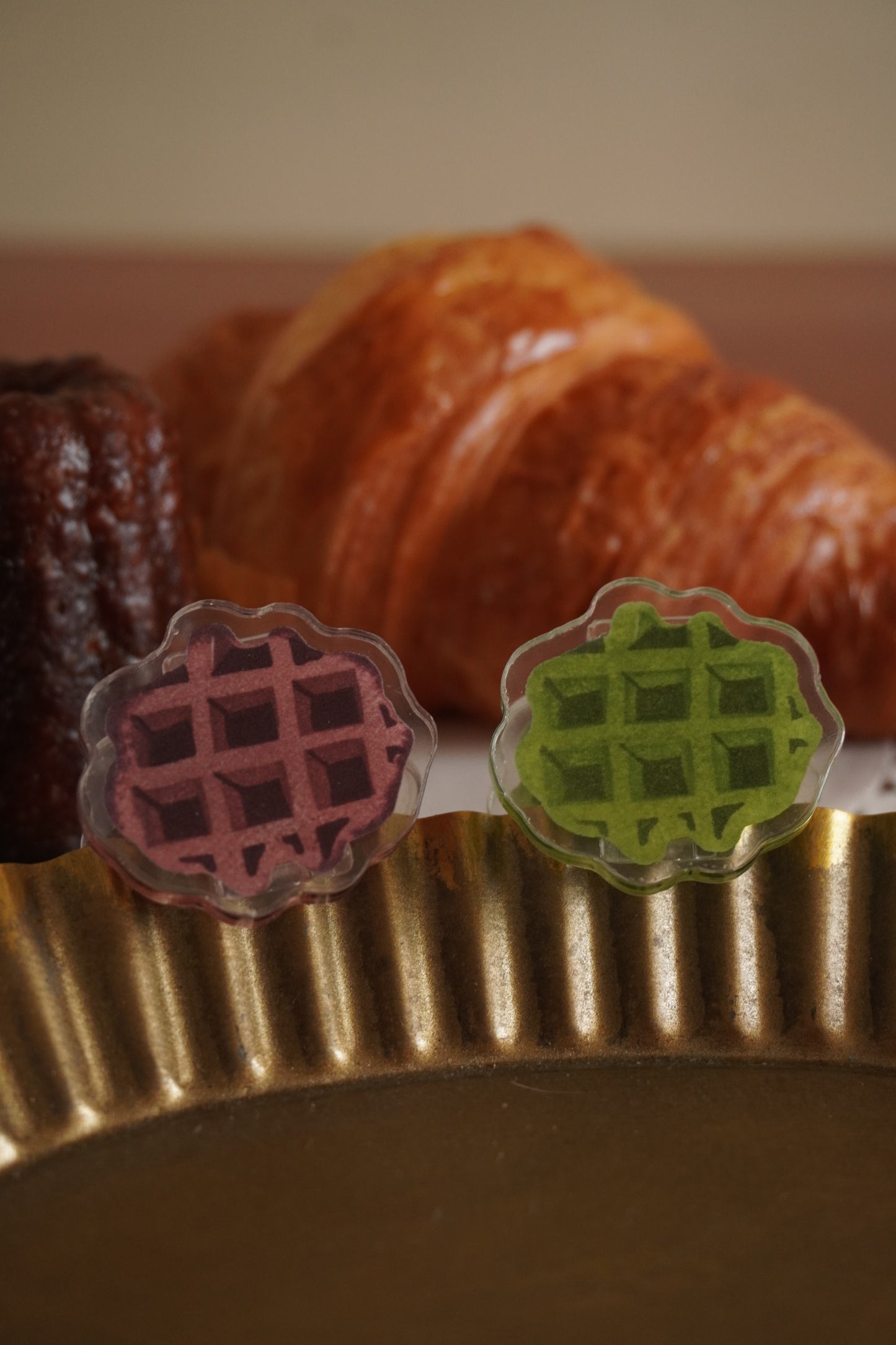 Matcha Waffle Acrylic Clip