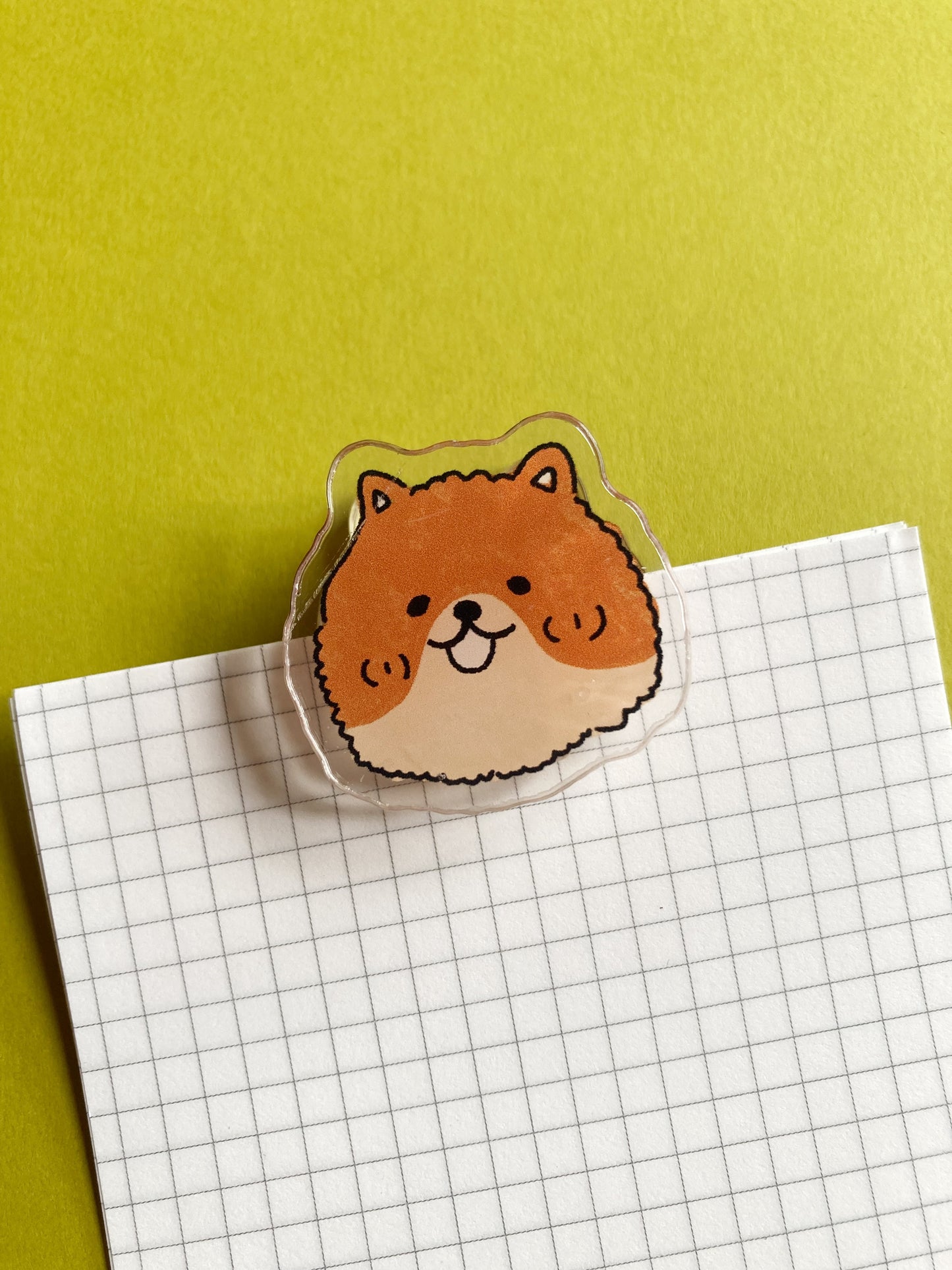 Pomeranian Acrylic Clip