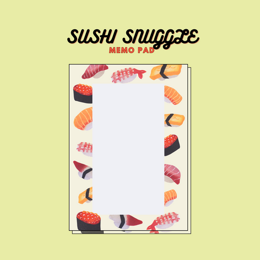 Sushi Snuggle Memo Pad (Preorder)