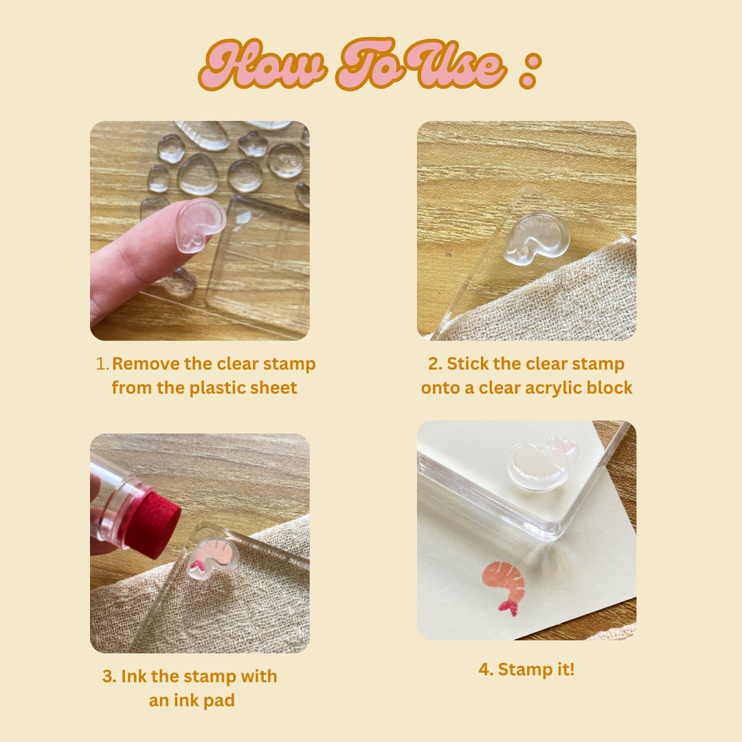 DIY Bento Acrylic Stamp Set