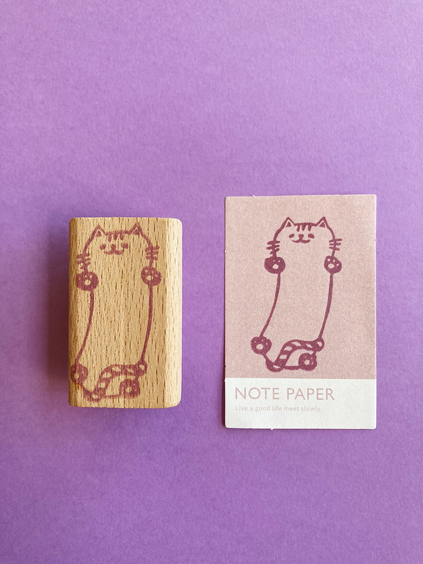 Chill Kitten Rubber Stamp