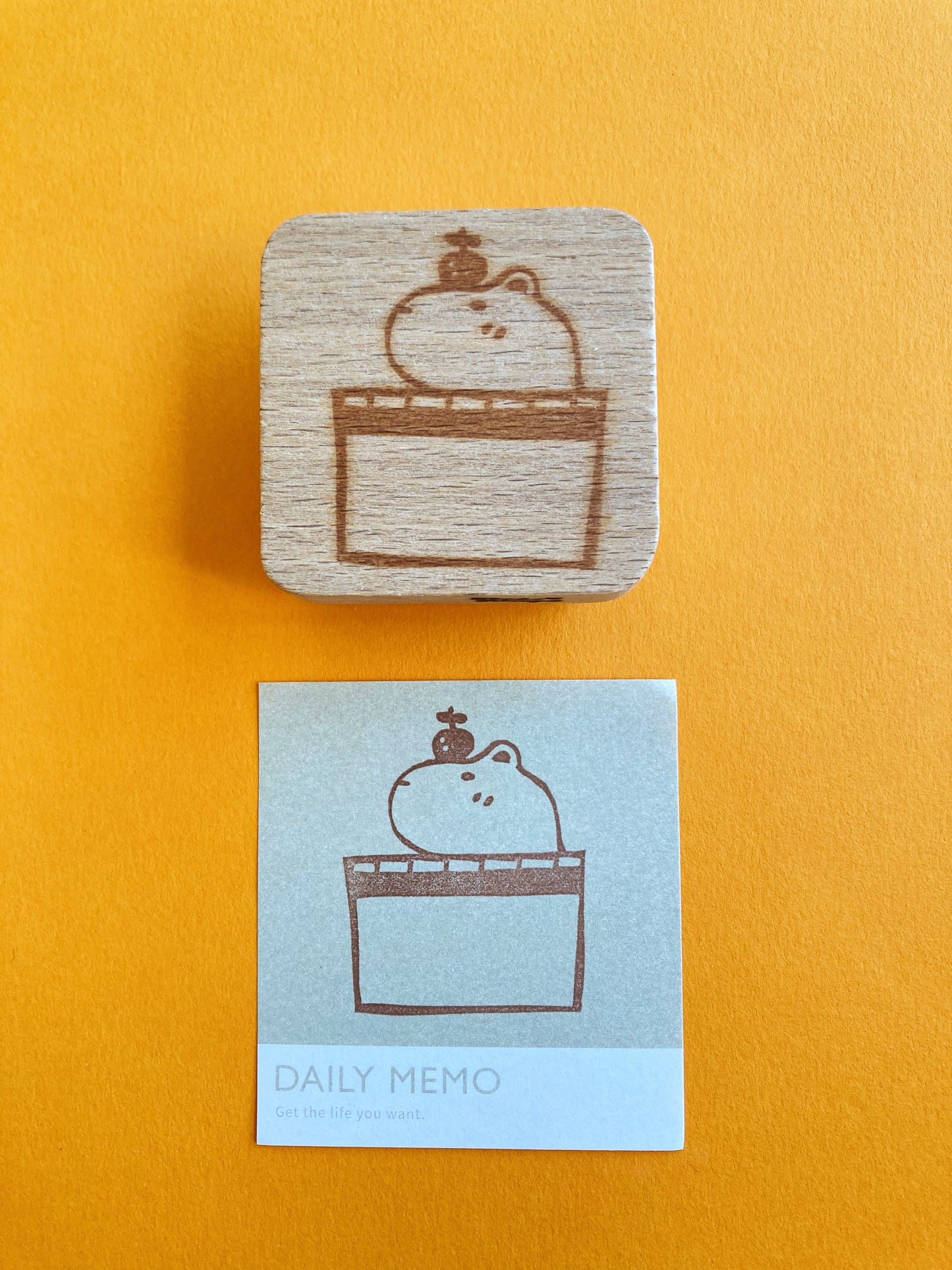 Capybara Onsen Rubber Stamp