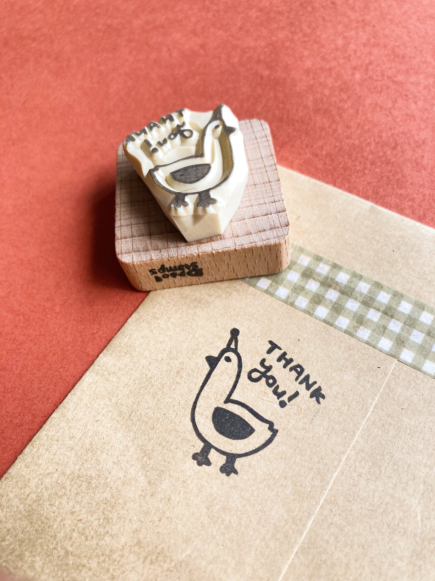 Ducky Says Thank You Rubber Stamp
