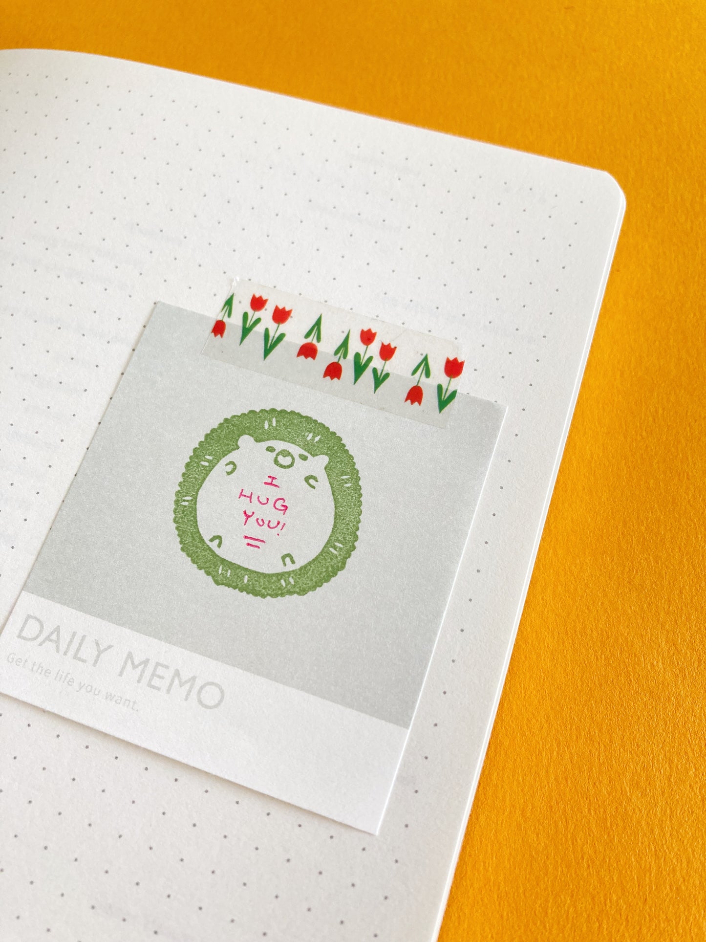 Belly Hedgehog Rubber Stamp