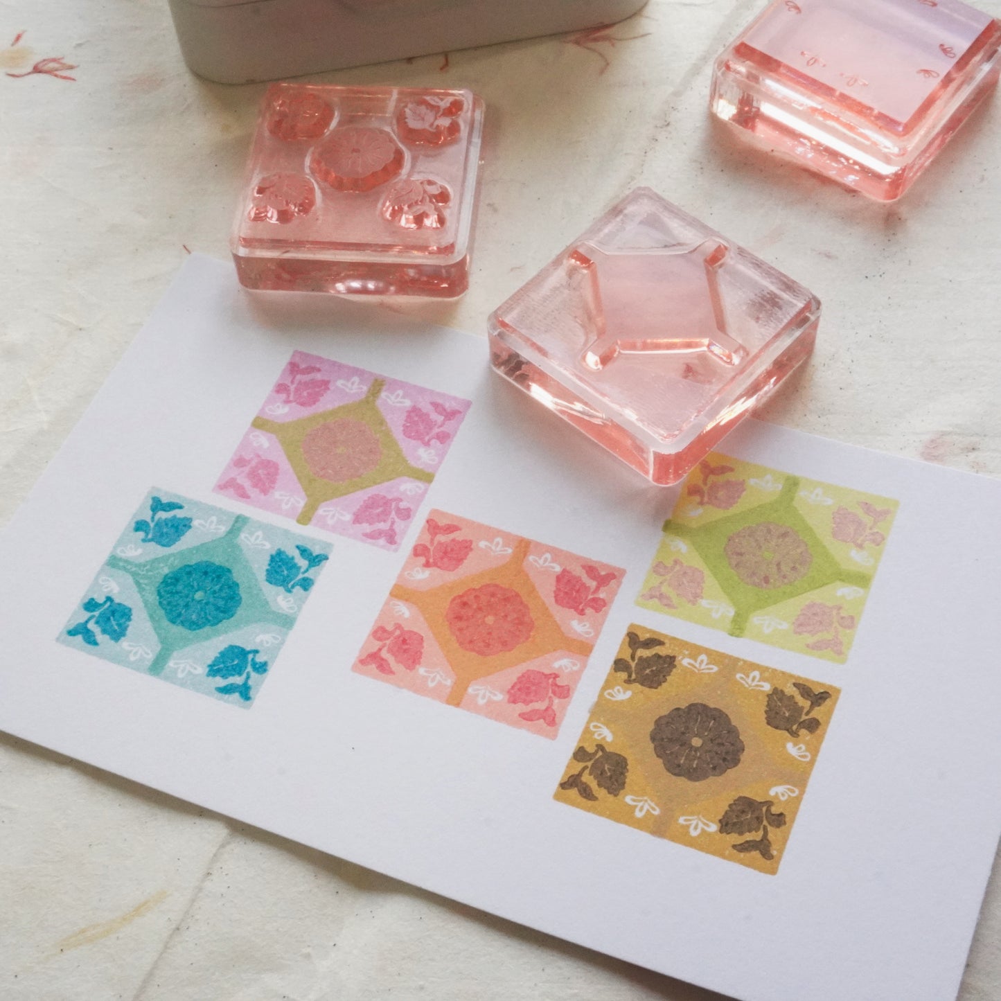 Marigold Peranakan Tile Layered Stamp Set