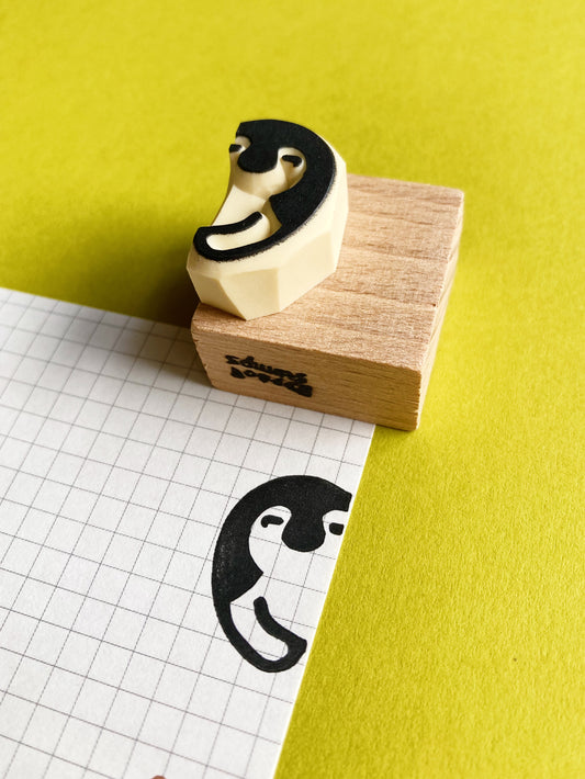 Sneaky Penguin Rubber Stamp