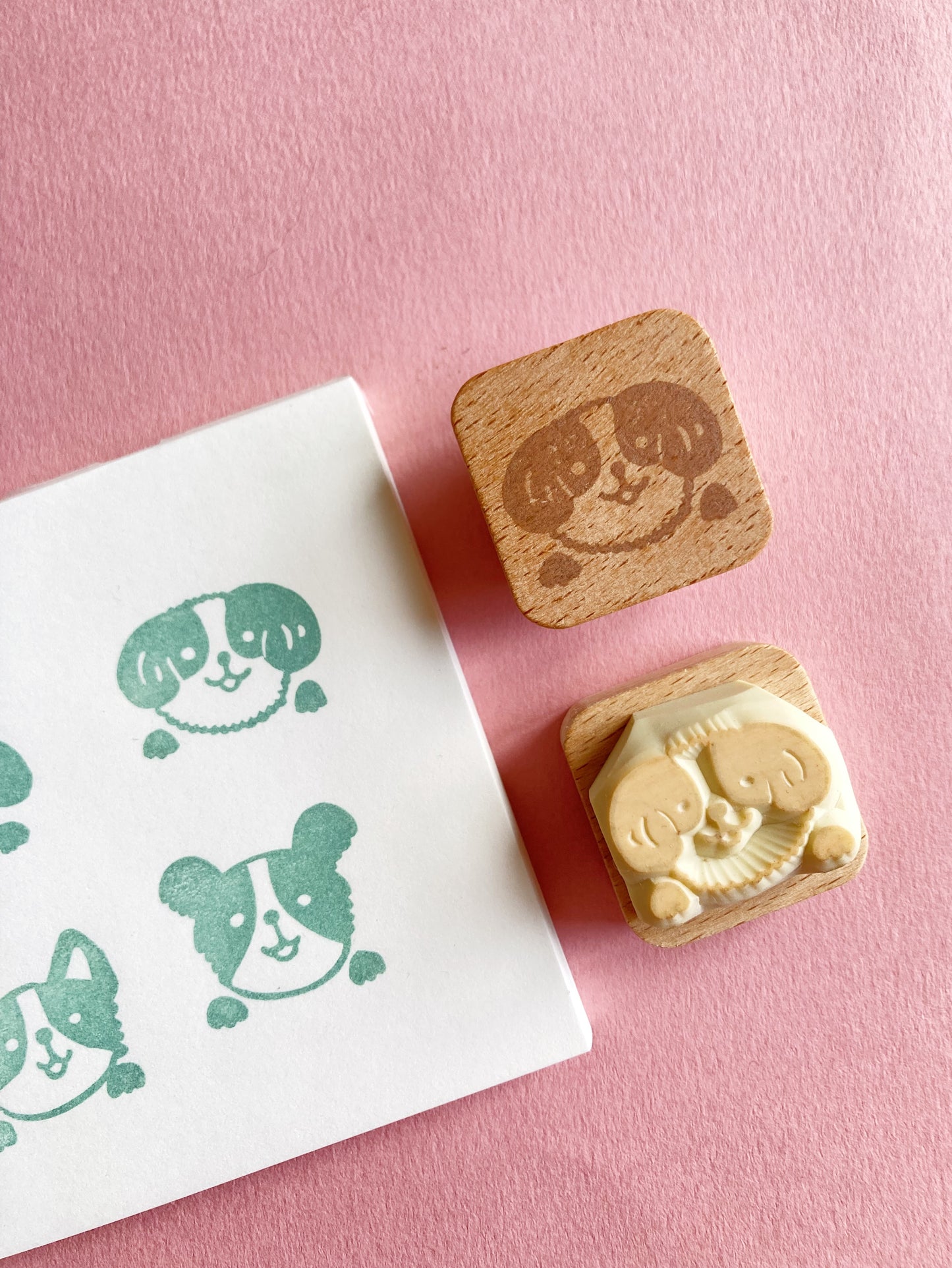 Shih Tzu Dog Rubber Stamp