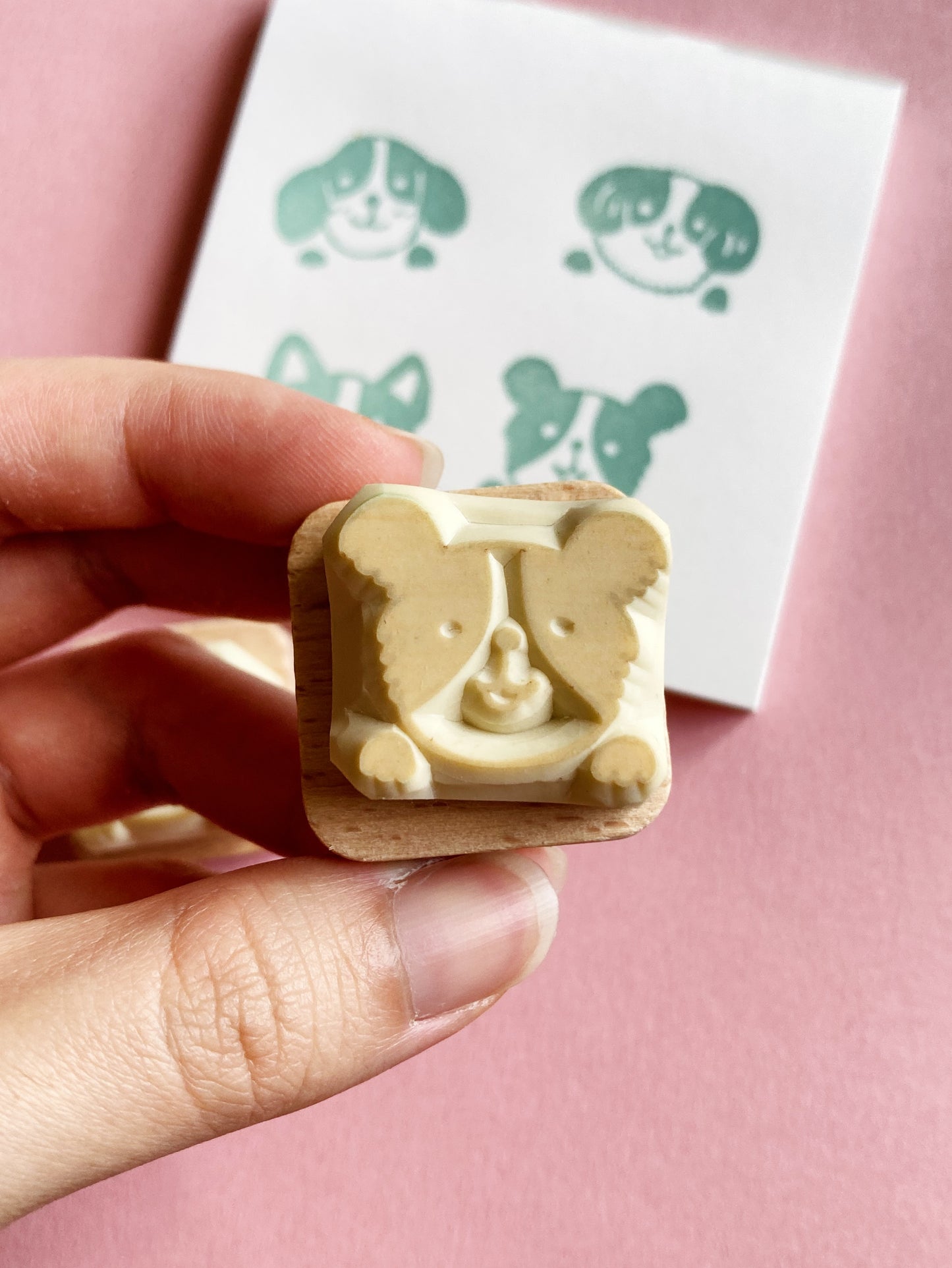 Papillon Dog Rubber Stamp