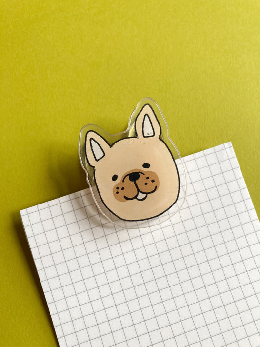 Bulldog Acrylic Clip