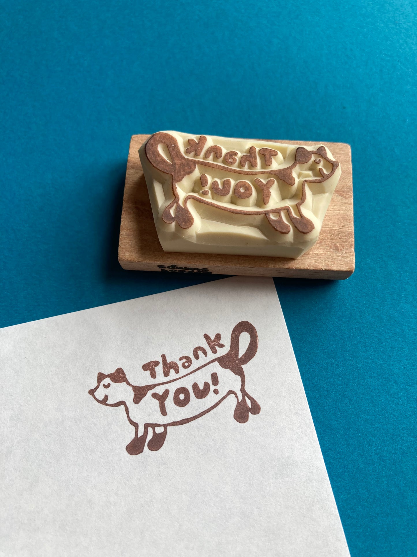 Ellie Cat Says Thank You Stamp