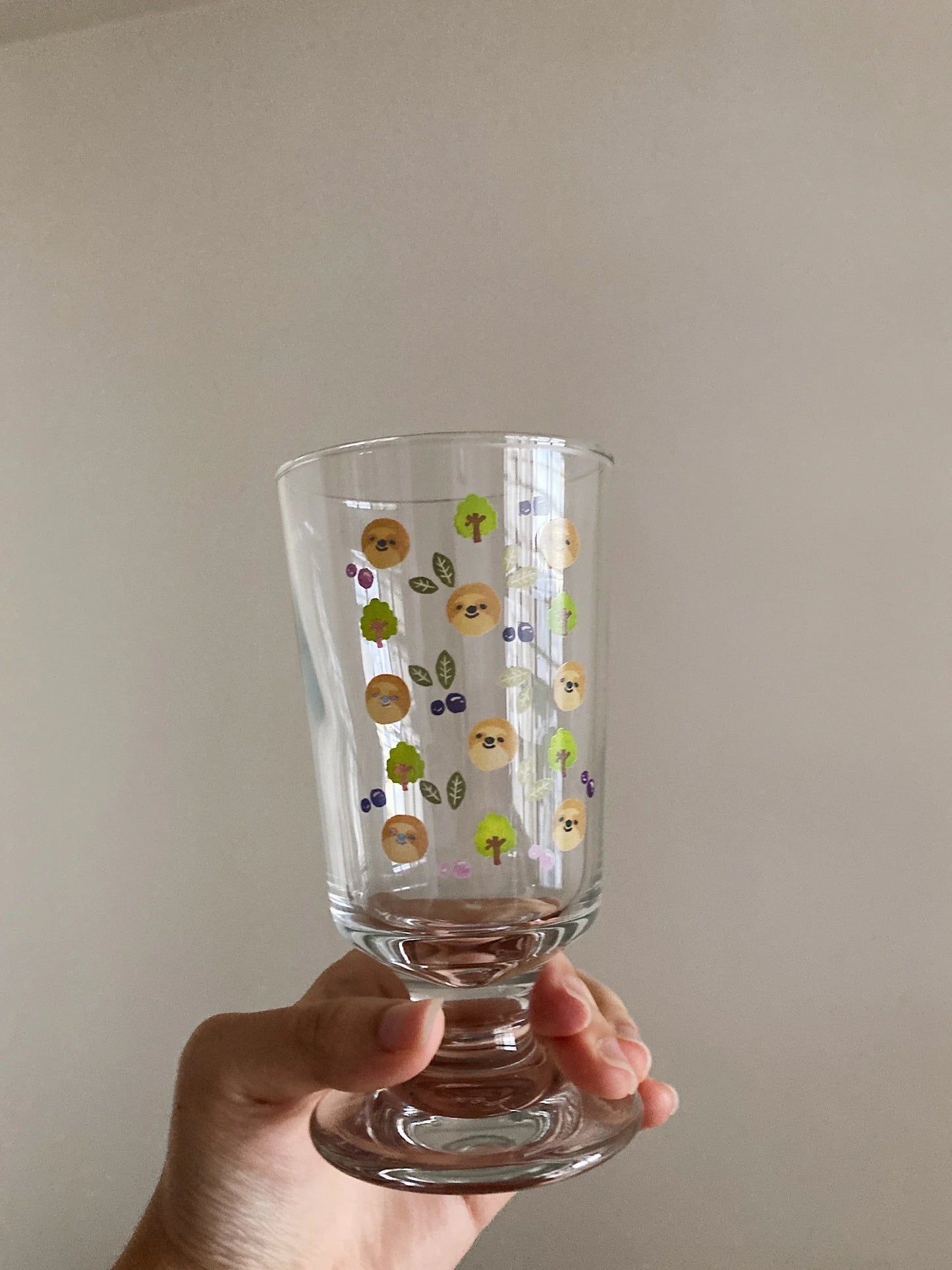 Sloth Tall Glass Cup
