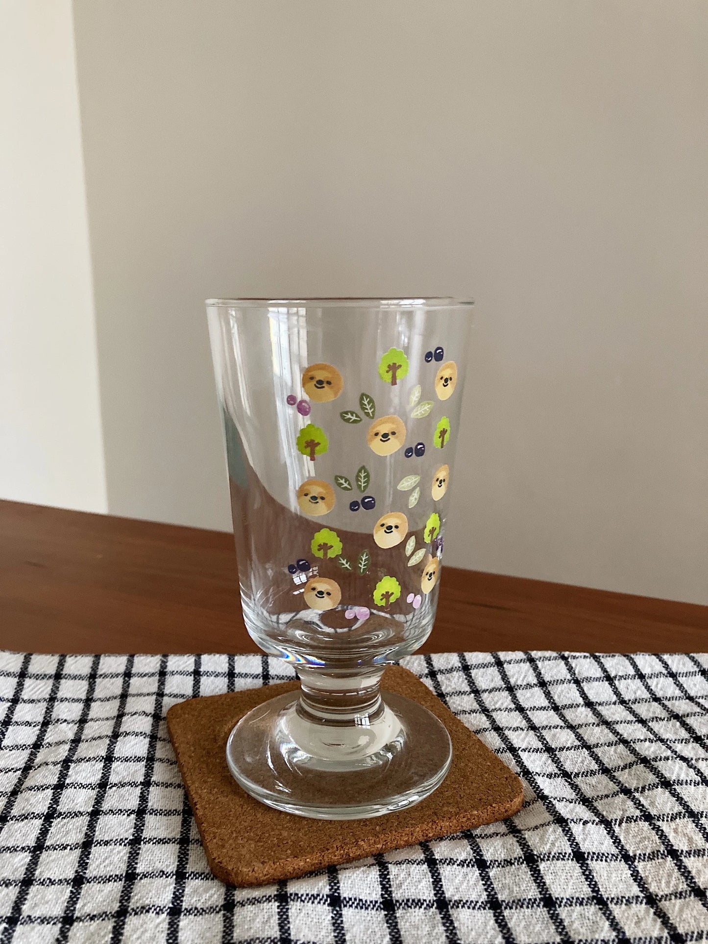 Sloth Tall Glass Cup