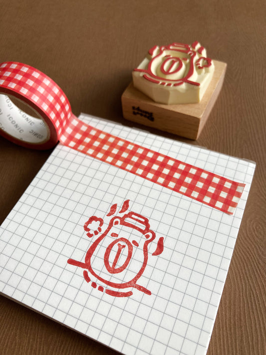 Onsen Capybara Rubber Stamp