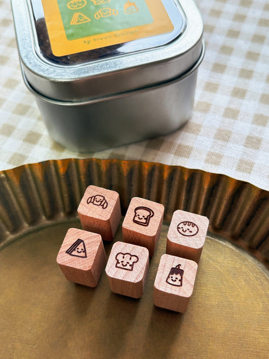 Mini Bread Wooden Stamp Set